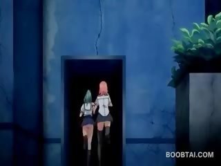 E ëmbël anime adoleshent vajzë tregon të saj kar duke thithur aftësi