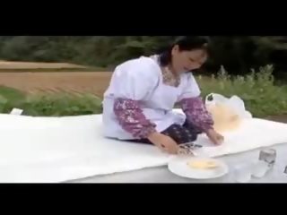آخر دهن الآسيوية ناضج مزرعة زوجة, حر قذر فيلم سم مكعب